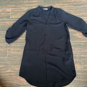 Lush v-neck 3/4 sleeve loose fitting t-shirt dress with pockets size m